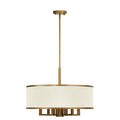 Park Ridge 7 Light Hand Painted Antique Gold Leaf Chandelier