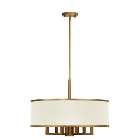 Park Ridge 7 Light Hand Painted Antique Gold Leaf Chandelier