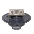 Square Square Drain, PVC, Nickel, 4"", Pipe