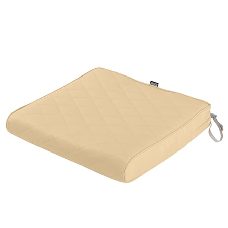 Montlake Quilted Patio Cushion, Chamomile, 21"x19"x3"