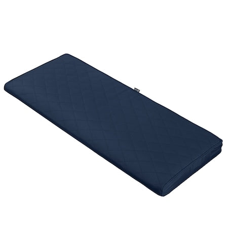 Montlake Quilted Patio Cushion, Navy, 42"x18"x3"