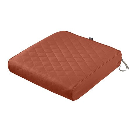Montlake Quilted Patio Cushion, Spice, 25"x25"x5"