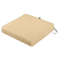Montlake Quilted Patio Cushion, Chamomile, 25"x27"x5"