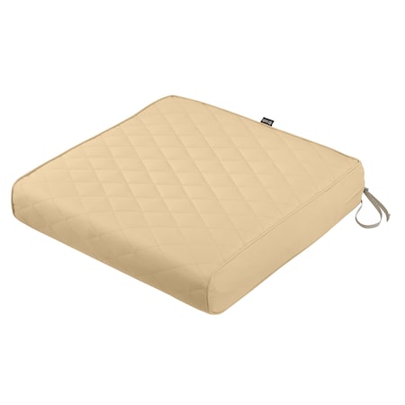 Montlake Quilted Patio Cushion, Chamomile, 25"x27"x5"