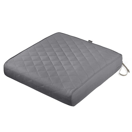 Montlake Quilted Patio Cushion, Grey, 25"x27"x5"