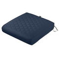 Montlake Quilted Patio Cushion, Navy, 25"x27"x5"