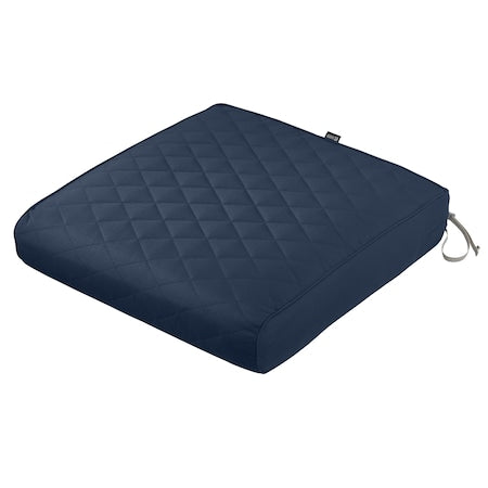 Montlake Quilted Patio Cushion, Navy, 25"x27"x5"