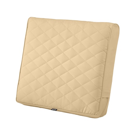 Montlake Quilted Patio Cushion, Chamomile, 21"x20"x4"