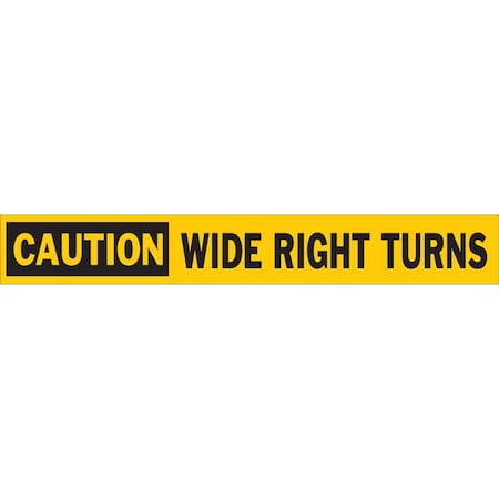 Traffic Sign, 2 in Height, 24" Width, Vinyl, Rectangle, English