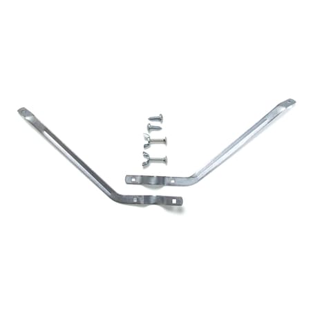 Heavy Duty Steel Handle Broom Brace, Silver, PK 12