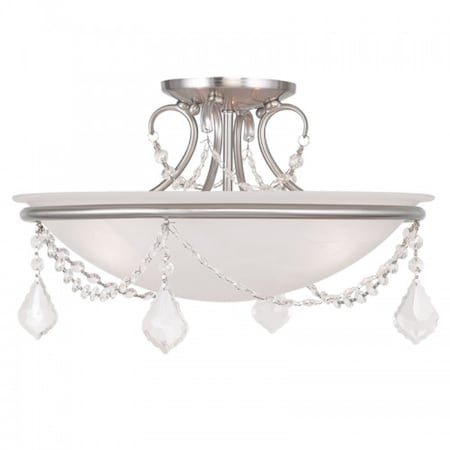 Chesterfield/Pennington 3 Light Brushed Nickel Ceiling Mount