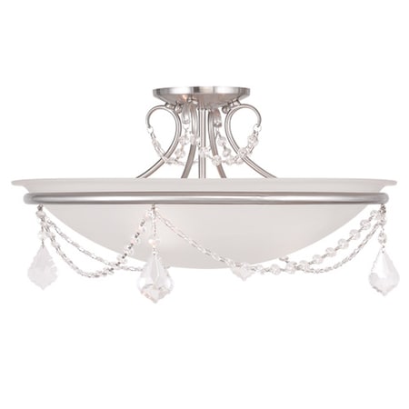 Chesterfield/Pennington 3 Light Brushed Nickel Ceiling Mount