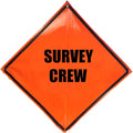 Orange Vinyl Roll Up Sign, 36"x36", SC