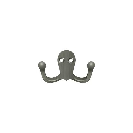 Double Hook Antique Nickel