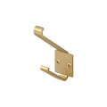 Double Modern Hook Satin Brass