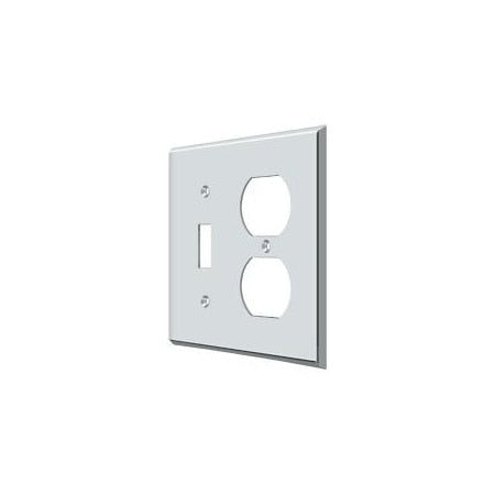 Single Switch/Double Outlet Switch Plate, Number of Gangs: 2 Solid Brass