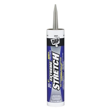 Acrylic Urethane Sealant, 10 oz, Cartridge, Gray, Acrylic Base, Extreme Stretch