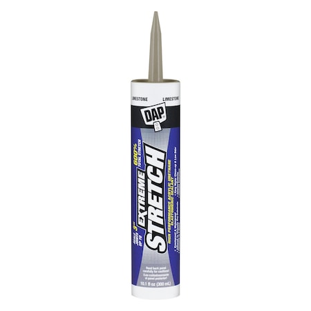 Acrylic Urethane Sealant, 10 oz, Cartridge, Limestone, Acrylic Base, Extreme Stretch