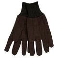 Gloves, Cotton, Brn, Large, 8 oz