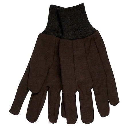 Gloves, Cotton, Brn, Large, 8 oz
