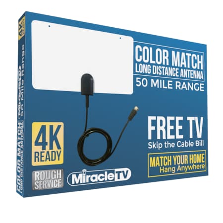 Color Match Indoor HDTV Antenna w/ 50 Mi