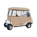 4-Sided Tan Golf Cart Enclosure