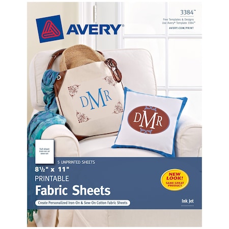 Printable Fabric Sheets,8.5"" x 11"",Ink