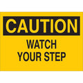 Caution Sign, 10" H, 14" W, Plastic, Rectangle, English, 25611