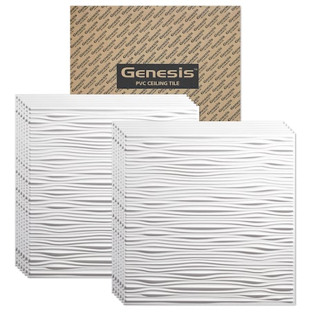 Drifts Ceiling Tile, 24 in W x 24 in L, 12 PK