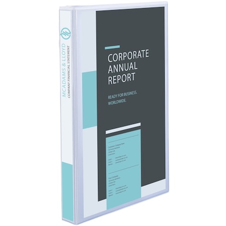 Legal-Size Durable View Binder,1"" Round