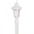 Textured White Outdoor Post Top Lantern,