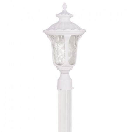 Textured White Outdoor Post Top Lantern,