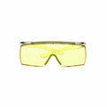 SecureFit 3700, Safety Glasses, Scotchgard Anti-Fog, Amber Lens, Green Frame, Frameless