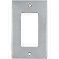 Triple Rocker Modern Switch Plate, Number of Gangs: 1 Solid Brass, Satin Chrome Plated Finish