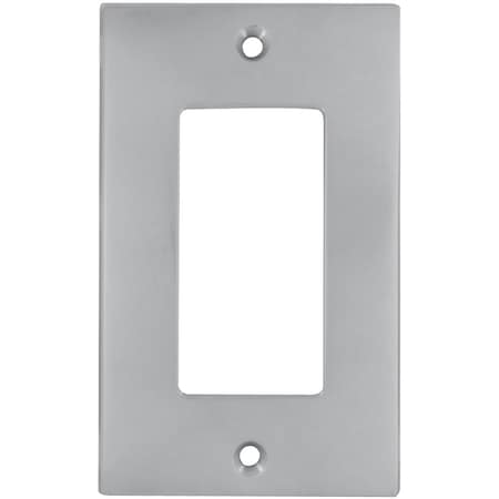 Triple Rocker Modern Switch Plate, Number of Gangs: 1 Solid Brass, Satin Chrome Plated Finish