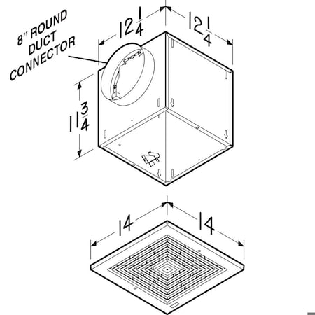 Commercial Fan, 120V AC, White Grille