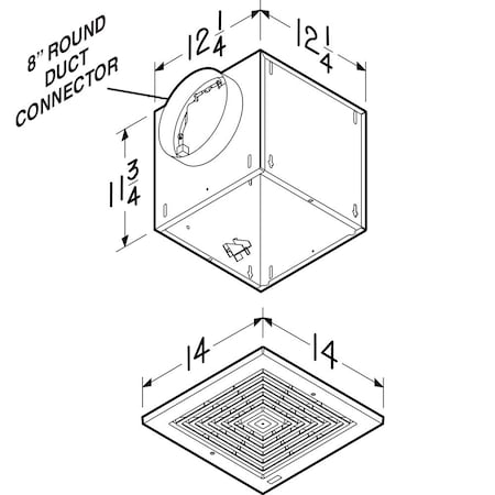 Commercial Fan, 120V AC, White Grille