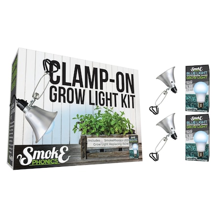 SmokePhonics LED Clamp-On Grow Lght, PK2