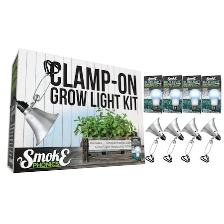 SmokePhonics LED Clamp-On Grow Lght, PK4