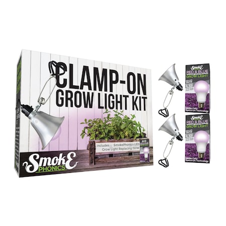 SmokePhonics LED Clamp-On Grow Ligh, PK2