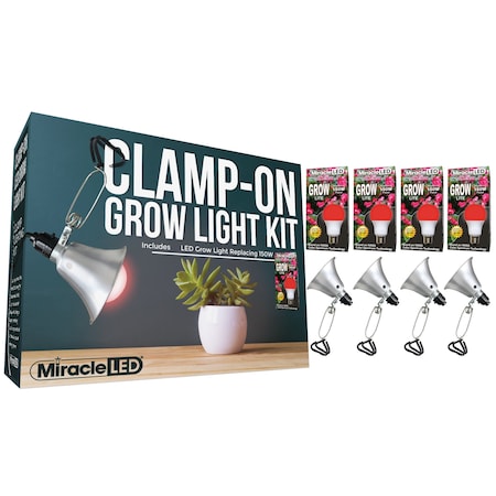 Ultra Grow LED Clamp-On Grow Light, PK4