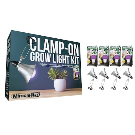 Ultra Grow LED Clamp-On Grow Light, PK4