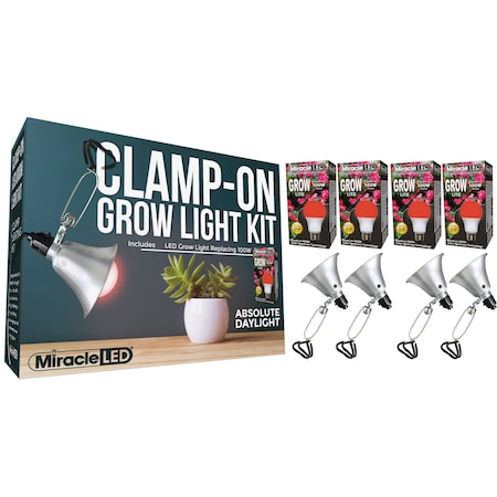 Absolute Daylight LED Clamp-On Grow, PK4