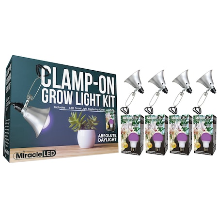 Daylight LED Clamp-On Grow Light Ki, PK4