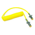 ISO Coiled Cord 15 ft.,W 40"" Lead,Yellow