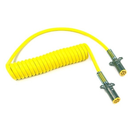 ISO Coiled Cord 15 ft.,W 40"" Lead,Yellow