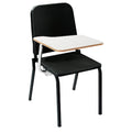 Black Melody Music Stack Chair W/Right White Tablet Arm