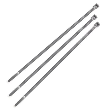 Standard Tie,Gray,8"",50lb,PK1000