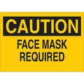Caution Sign, 10 in Height, 14 in Width, Plastic, Rectangle, English