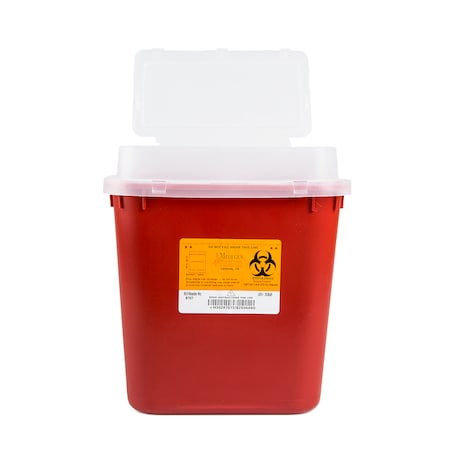 Sharps Container, 2 gal., Red, PK10